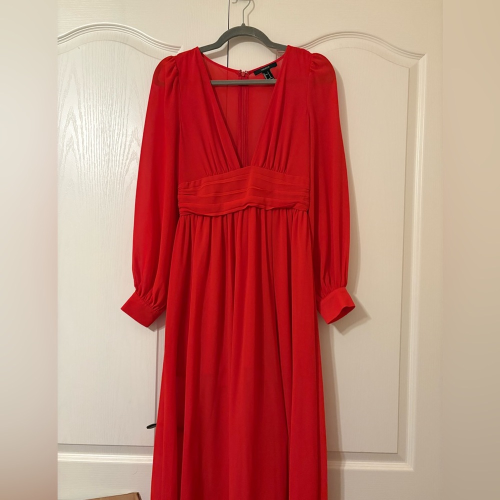 Forever 21 Deep Cut Long Dress